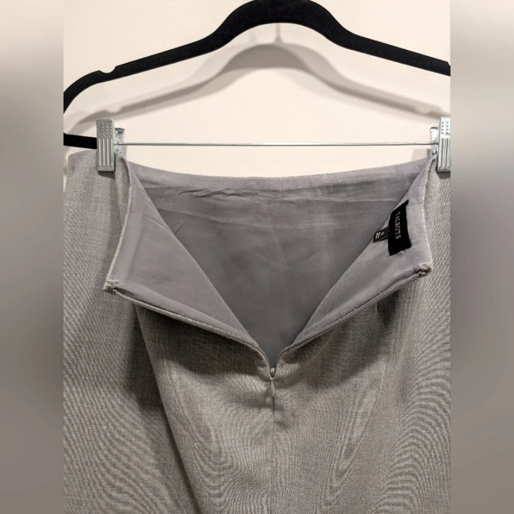 Talbots Light Gray Grey Pencil Skirt Career Office Business Workwear Size 12